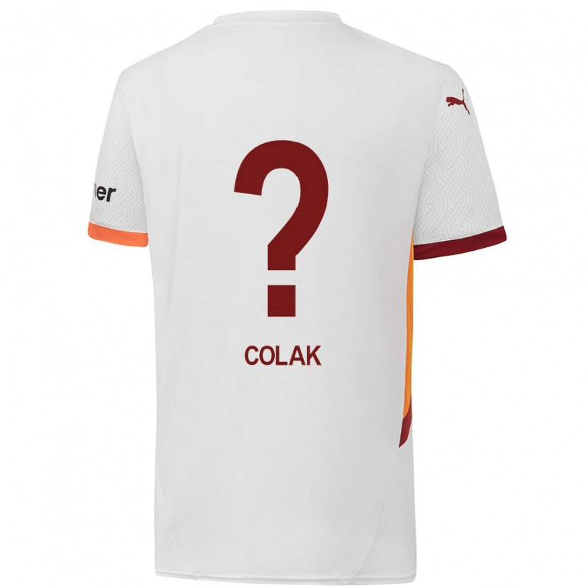 Danxen Dame Yiğit Çolak #0 Hvit Gul Rød Bortetrøye Drakt Trøye 2024/25 Skjorter T-Skjorte