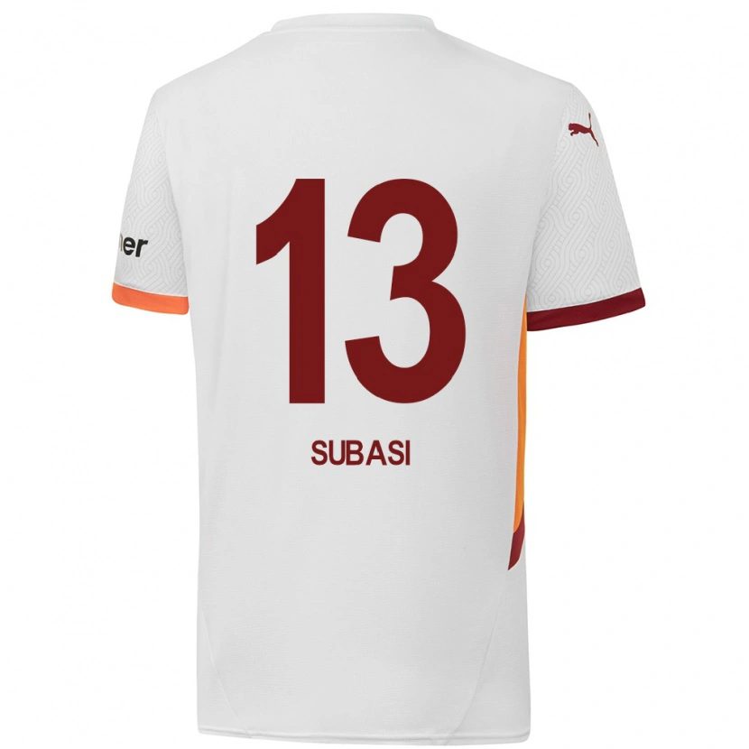Danxen Dame Kadir Subaşı #13 Hvit Gul Rød Bortetrøye Drakt Trøye 2024/25 Skjorter T-Skjorte