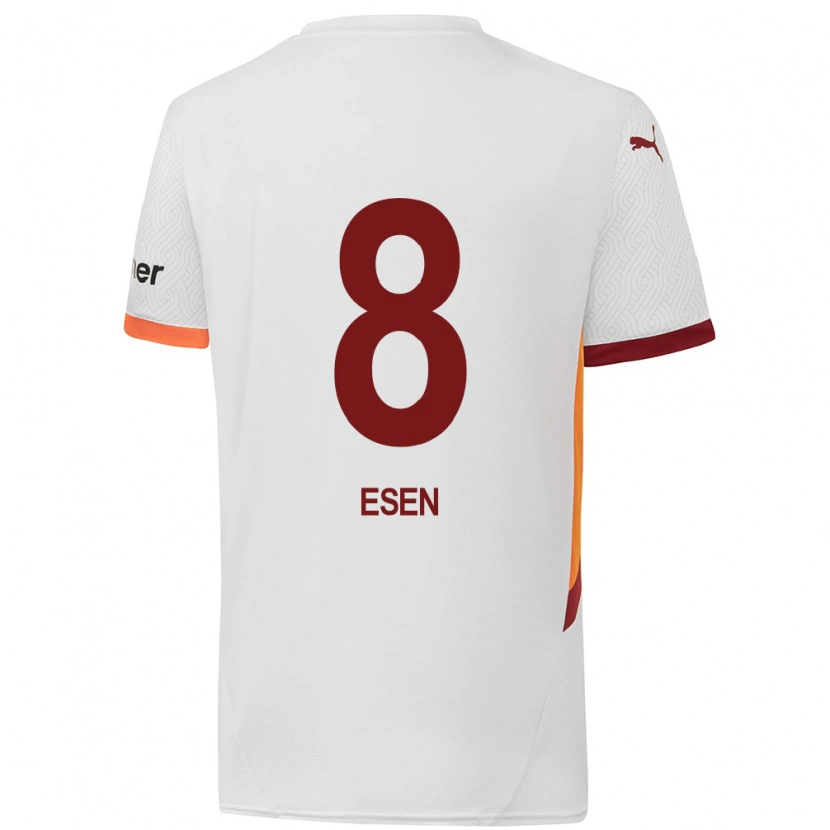Danxen Dame Emine Ecem Esen #8 Hvit Gul Rød Bortetrøye Drakt Trøye 2024/25 Skjorter T-Skjorte