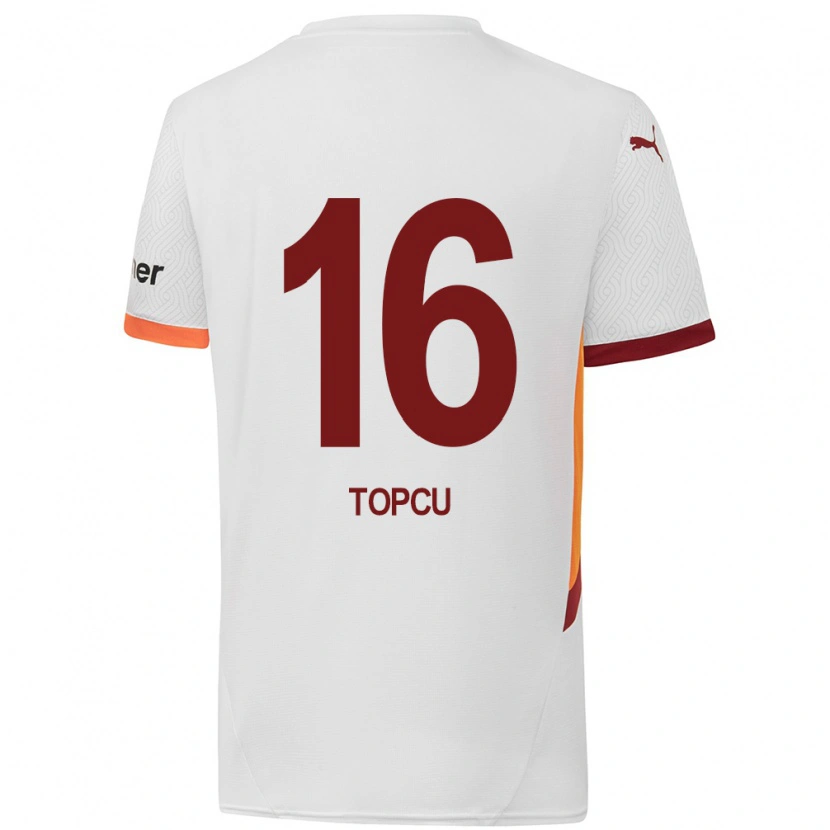 Danxen Dame Ebru Topçu #16 Hvit Gul Rød Bortetrøye Drakt Trøye 2024/25 Skjorter T-Skjorte