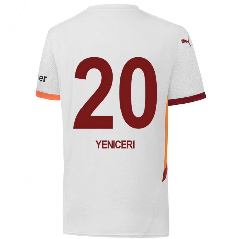 Danxen Dame Berna Yeniçeri #20 Hvit Gul Rød Bortetrøye Drakt Trøye 2024/25 Skjorter T-Skjorte