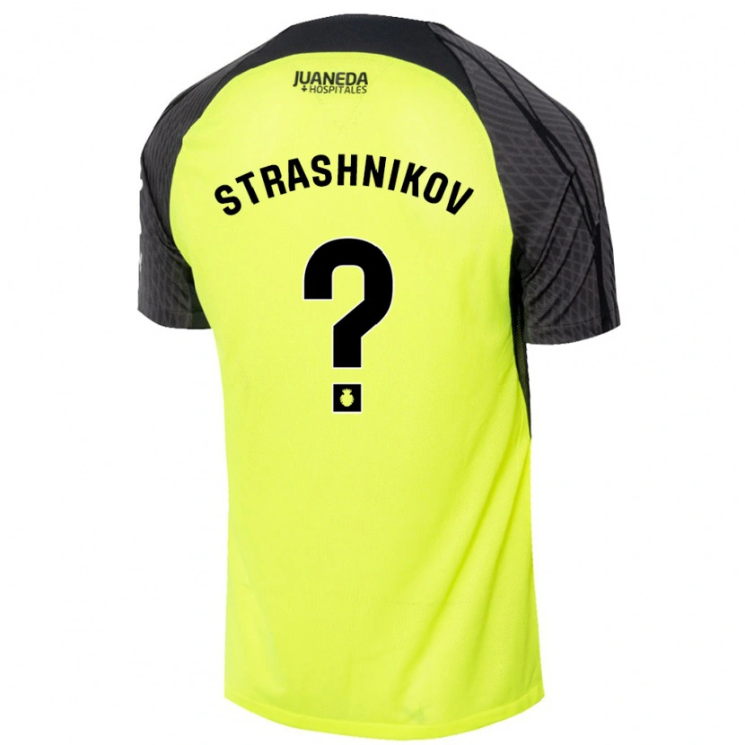 Danxen Dame Nikolay Strashnikov #0 Fluorescerende Grønn Svart Bortetrøye Drakt Trøye 2024/25 Skjorter T-Skjorte