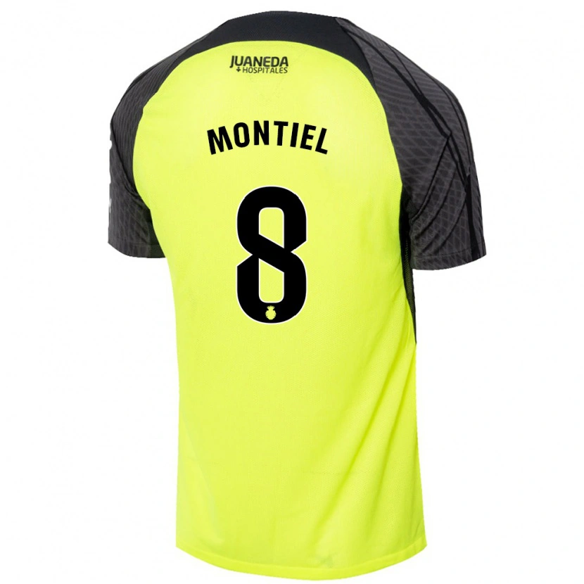 Danxen Dame Luis Montiel #8 Fluorescerende Grønn Svart Bortetrøye Drakt Trøye 2024/25 Skjorter T-Skjorte