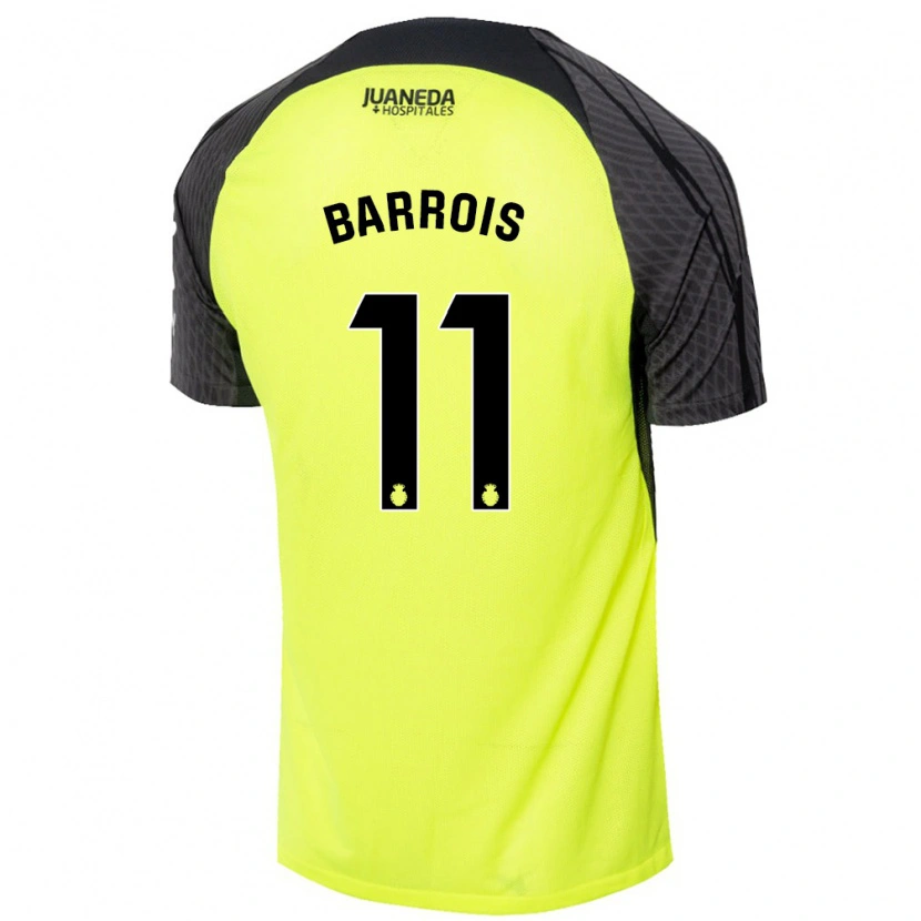 Danxen Dame Eliott Barrois #11 Fluorescerende Grønn Svart Bortetrøye Drakt Trøye 2024/25 Skjorter T-Skjorte