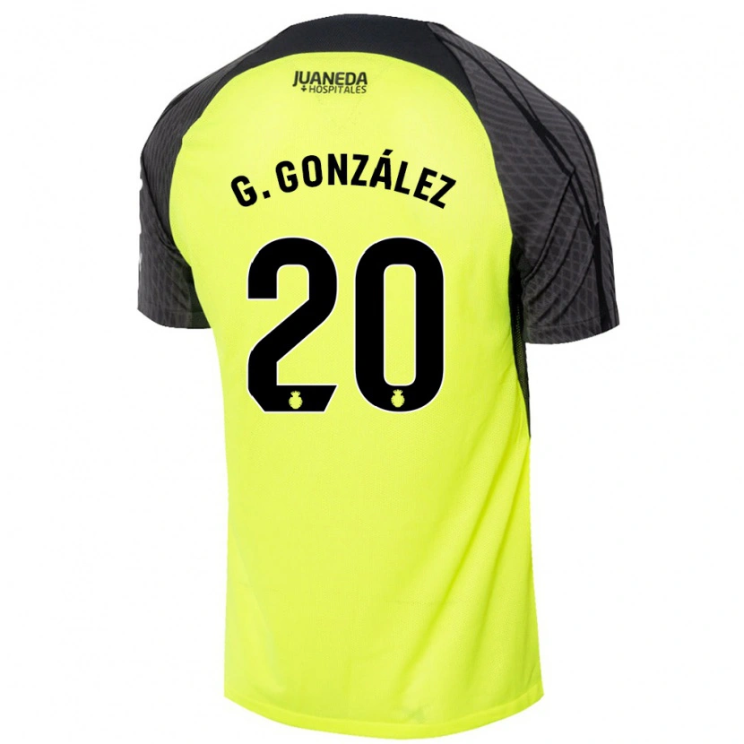 Danxen Dame Giovanni González #20 Fluorescerende Grønn Svart Bortetrøye Drakt Trøye 2024/25 Skjorter T-Skjorte