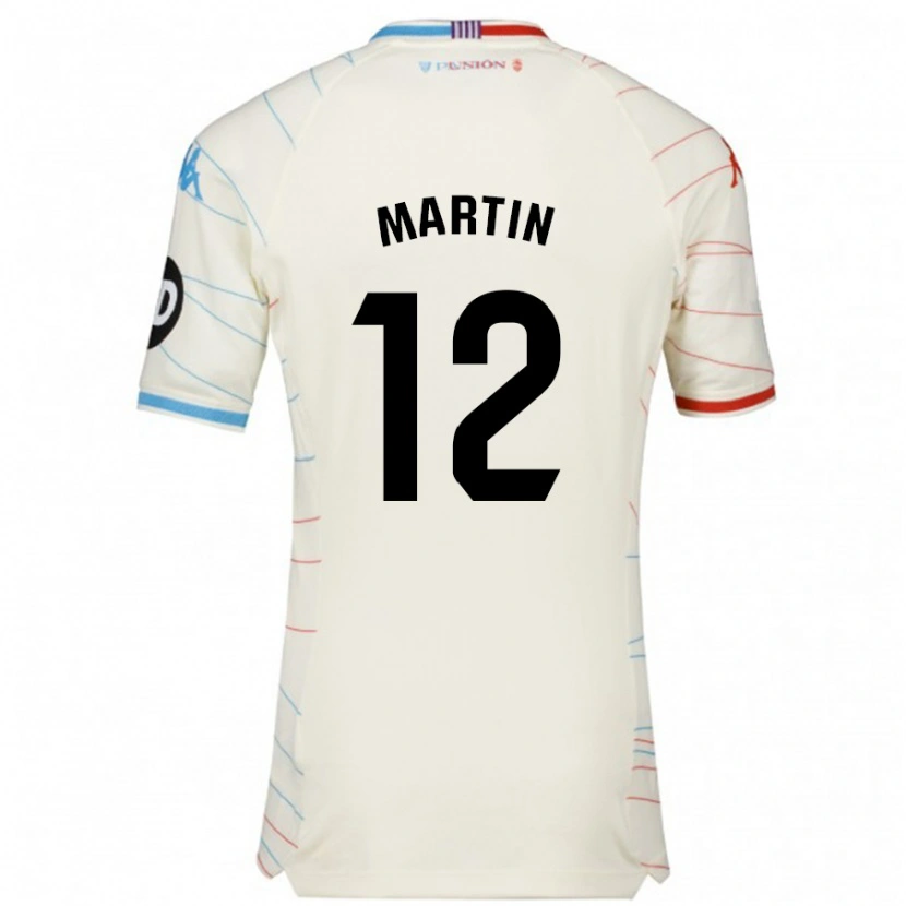 Danxen Dame Mario Martín #12 Hvit Rød Blå Bortetrøye Drakt Trøye 2024/25 Skjorter T-Skjorte
