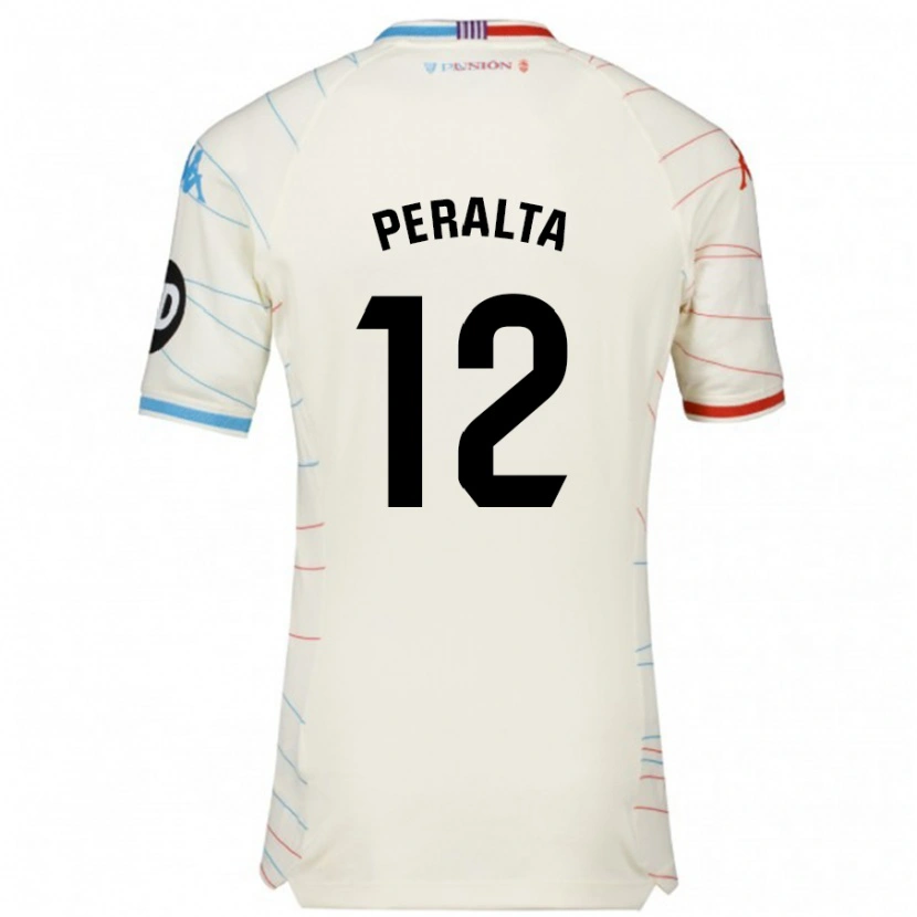 Danxen Dame Fernando Peralta #12 Hvit Rød Blå Bortetrøye Drakt Trøye 2024/25 Skjorter T-Skjorte