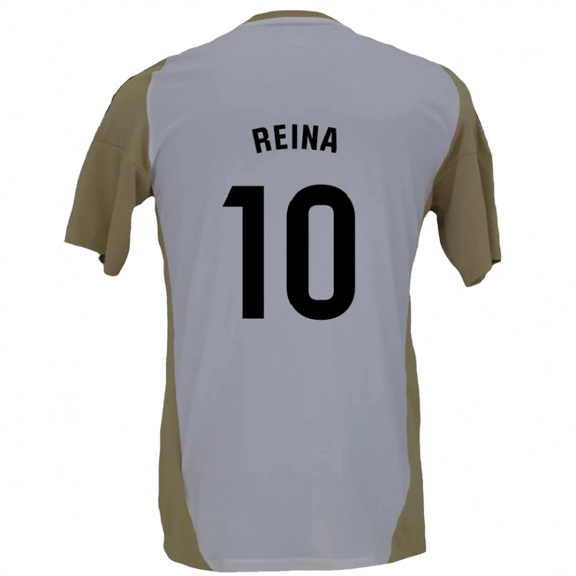 Danxen Dame Alberto Reina #10 Brun Hvit Bortetrøye Drakt Trøye 2024/25 Skjorter T-Skjorte