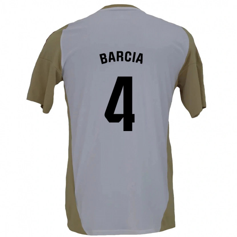 Danxen Dame Sergio Barcia #4 Brun Hvit Bortetrøye Drakt Trøye 2024/25 Skjorter T-Skjorte