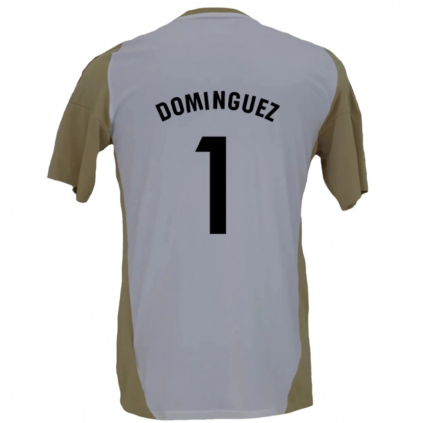 Danxen Dame Iago Domínguez #1 Brun Hvit Bortetrøye Drakt Trøye 2024/25 Skjorter T-Skjorte