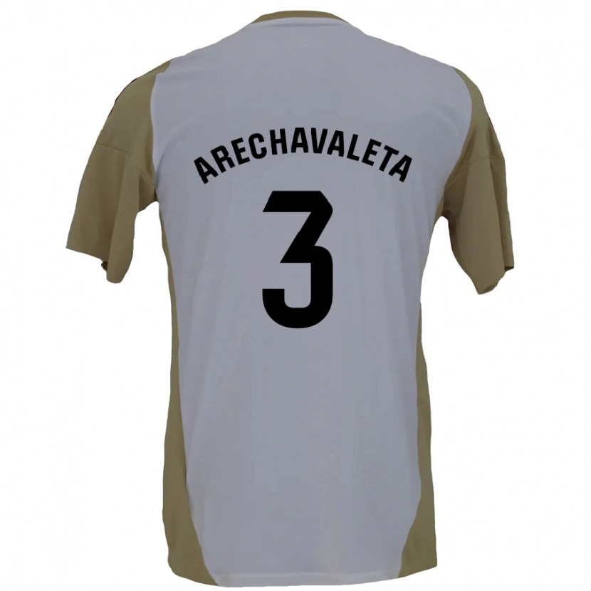 Danxen Dame Jorge Arechavaleta #3 Brun Hvit Bortetrøye Drakt Trøye 2024/25 Skjorter T-Skjorte