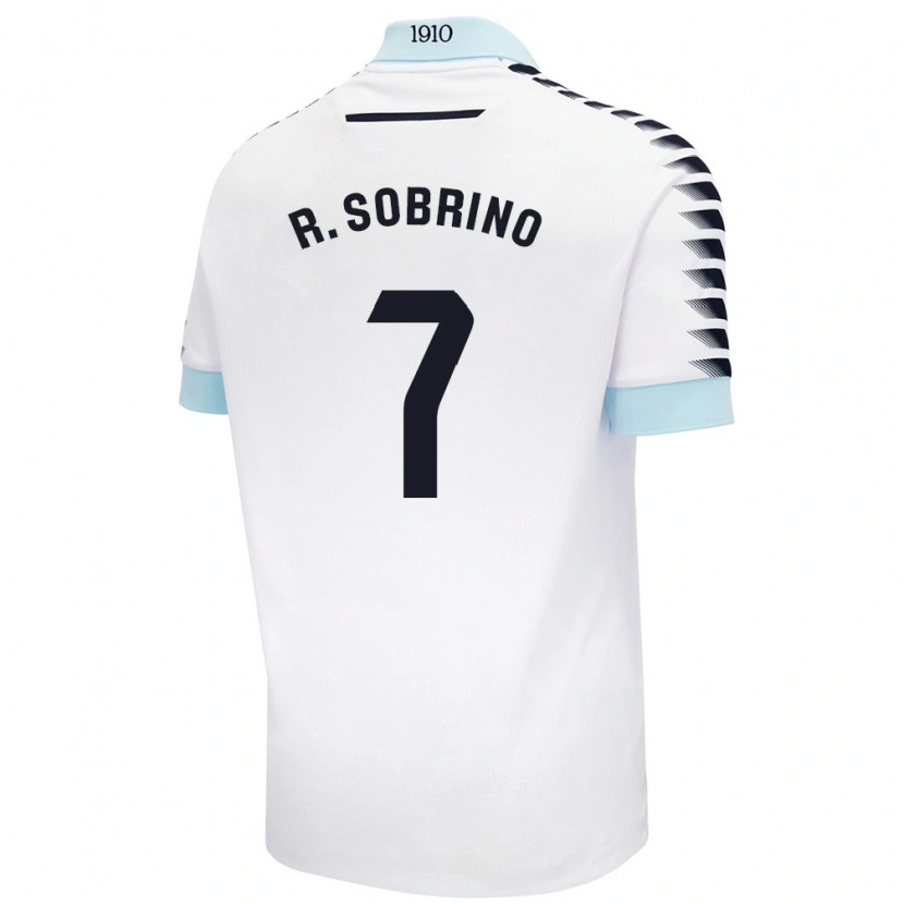 Danxen Dame Rubén Sobrino #7 Hvit Blå Bortetrøye Drakt Trøye 2024/25 Skjorter T-Skjorte