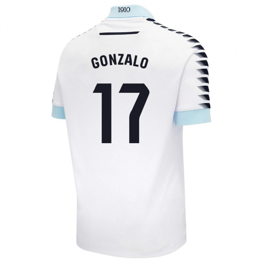 Danxen Dame Gonzalo Escalante #17 Hvit Blå Bortetrøye Drakt Trøye 2024/25 Skjorter T-Skjorte