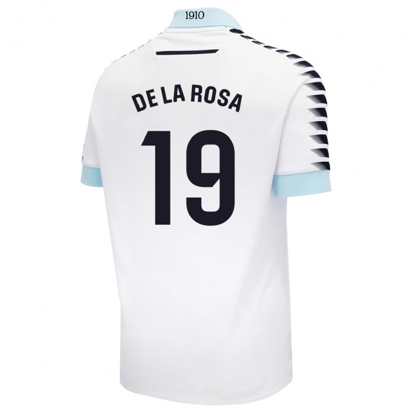 Danxen Dame José Antonio De La Rosa #19 Hvit Blå Bortetrøye Drakt Trøye 2024/25 Skjorter T-Skjorte
