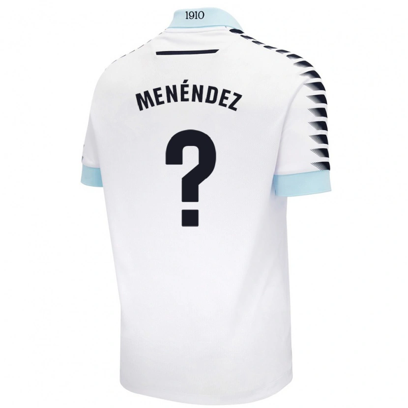 Danxen Dame Jaime Menéndez #0 Hvit Blå Bortetrøye Drakt Trøye 2024/25 Skjorter T-Skjorte