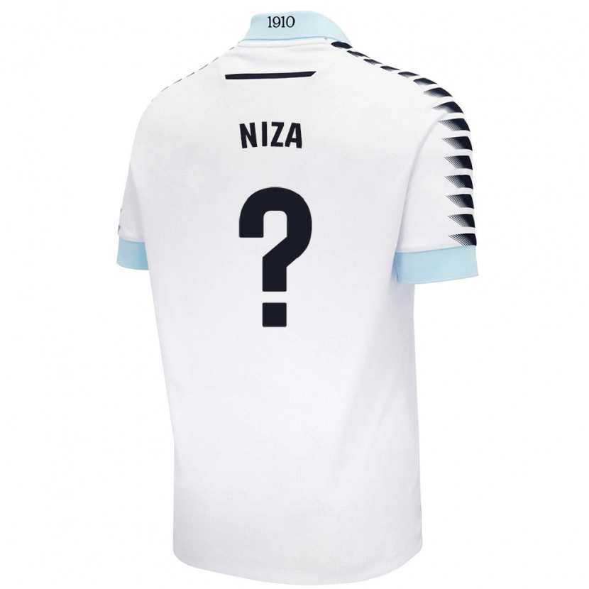 Danxen Dame Sergio Niza #0 Hvit Blå Bortetrøye Drakt Trøye 2024/25 Skjorter T-Skjorte