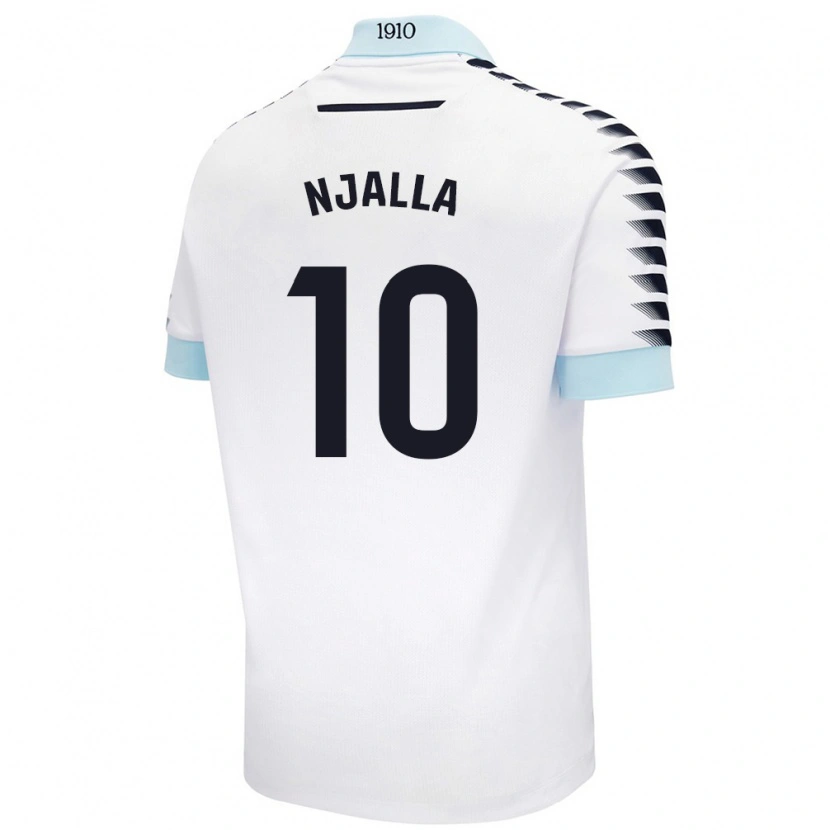Danxen Dame Nico Njalla #10 Hvit Blå Bortetrøye Drakt Trøye 2024/25 Skjorter T-Skjorte