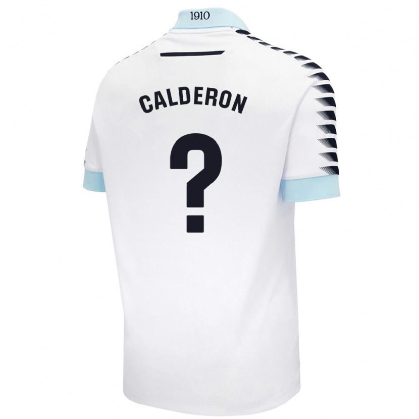 Danxen Dame Martín Calderón #0 Hvit Blå Bortetrøye Drakt Trøye 2024/25 Skjorter T-Skjorte