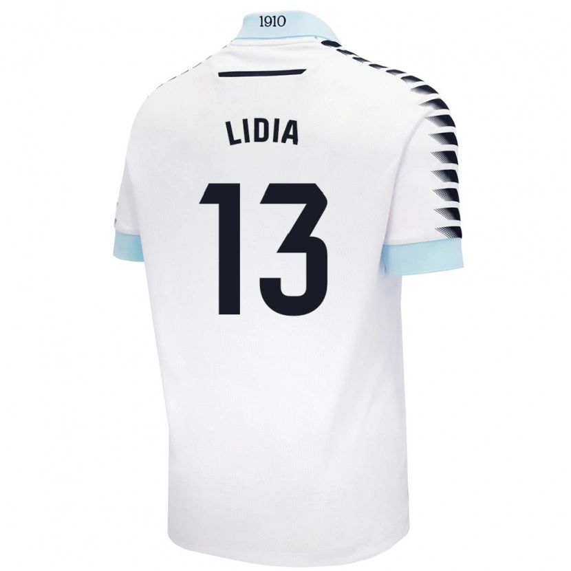 Danxen Dame Lidia Rincón García #13 Hvit Blå Bortetrøye Drakt Trøye 2024/25 Skjorter T-Skjorte