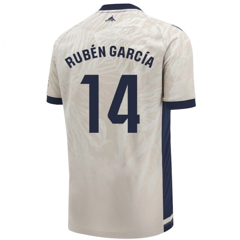 Danxen Dame Rubén García #14 Lys Grå Bortetrøye Drakt Trøye 2024/25 Skjorter T-Skjorte
