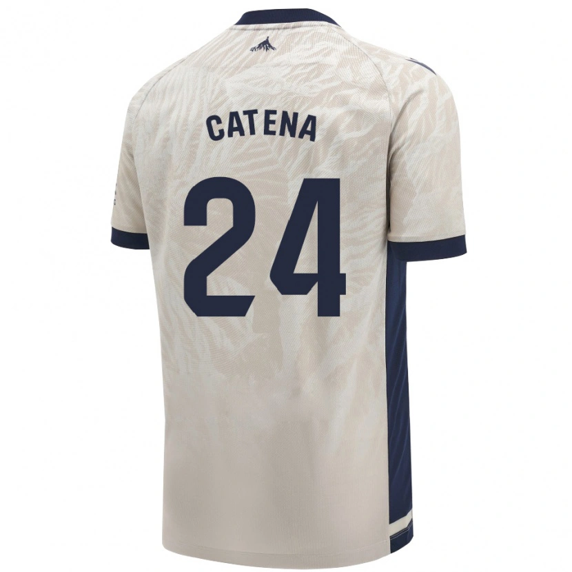 Danxen Dame Alejandro Catena #24 Lys Grå Bortetrøye Drakt Trøye 2024/25 Skjorter T-Skjorte