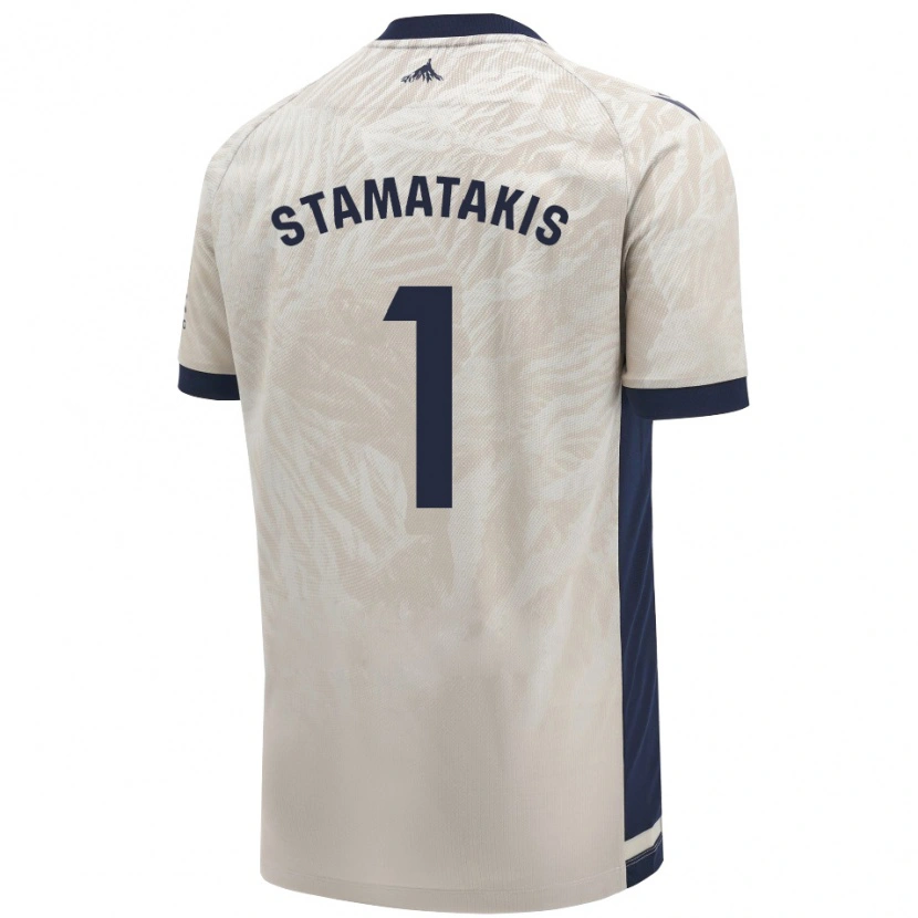 Danxen Dame Dimitrios Stamatakis #1 Lys Grå Bortetrøye Drakt Trøye 2024/25 Skjorter T-Skjorte