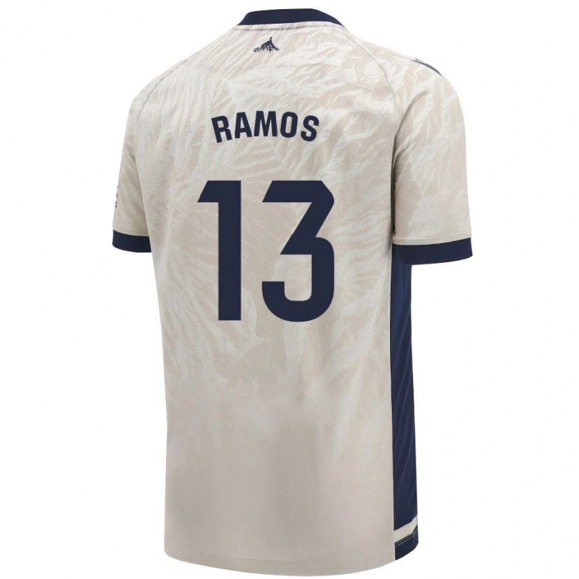 Danxen Dame Darío Ramos #13 Lys Grå Bortetrøye Drakt Trøye 2024/25 Skjorter T-Skjorte