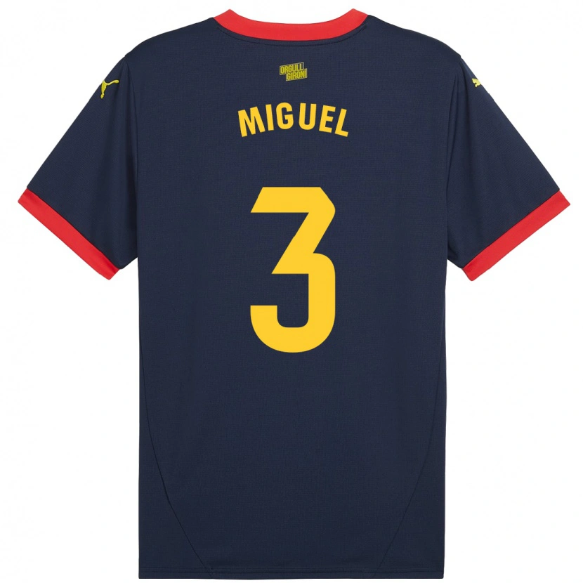 Danxen Dame Miguel Gutiérrez #3 Marine Rød Bortetrøye Drakt Trøye 2024/25 Skjorter T-Skjorte