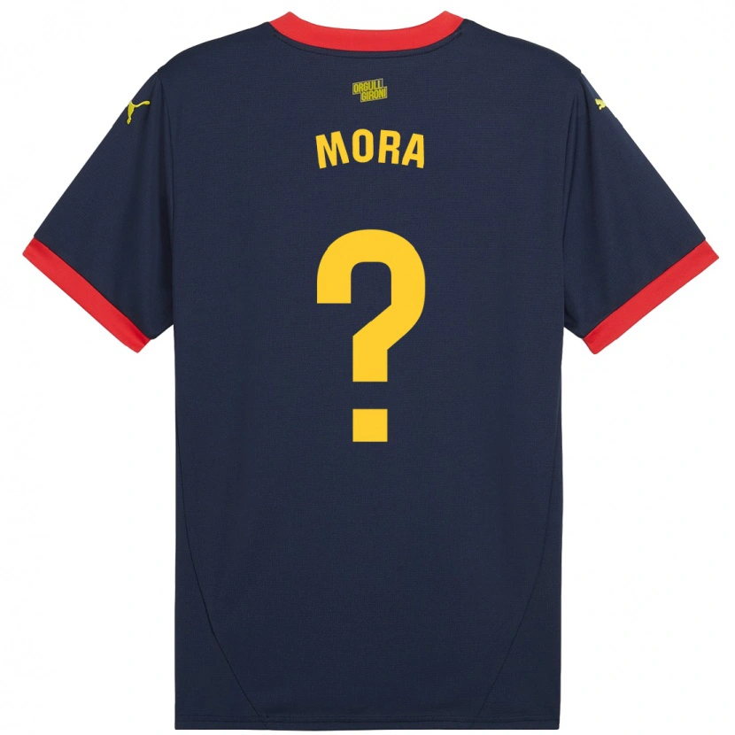 Danxen Dame Adrià Mora #0 Marine Rød Bortetrøye Drakt Trøye 2024/25 Skjorter T-Skjorte