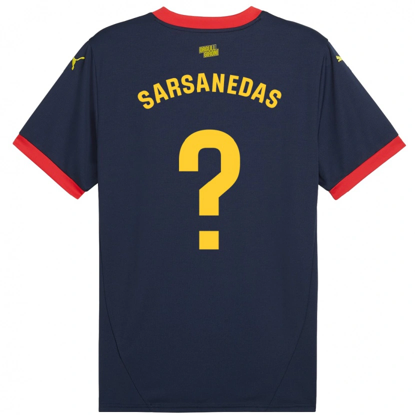 Danxen Dame Joao Sarsanedas #0 Marine Rød Bortetrøye Drakt Trøye 2024/25 Skjorter T-Skjorte