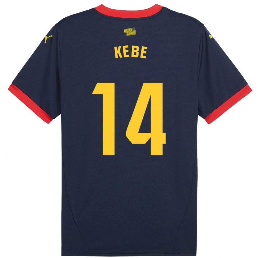 Danxen Dame Moussa Kébé #14 Marine Rød Bortetrøye Drakt Trøye 2024/25 Skjorter T-Skjorte