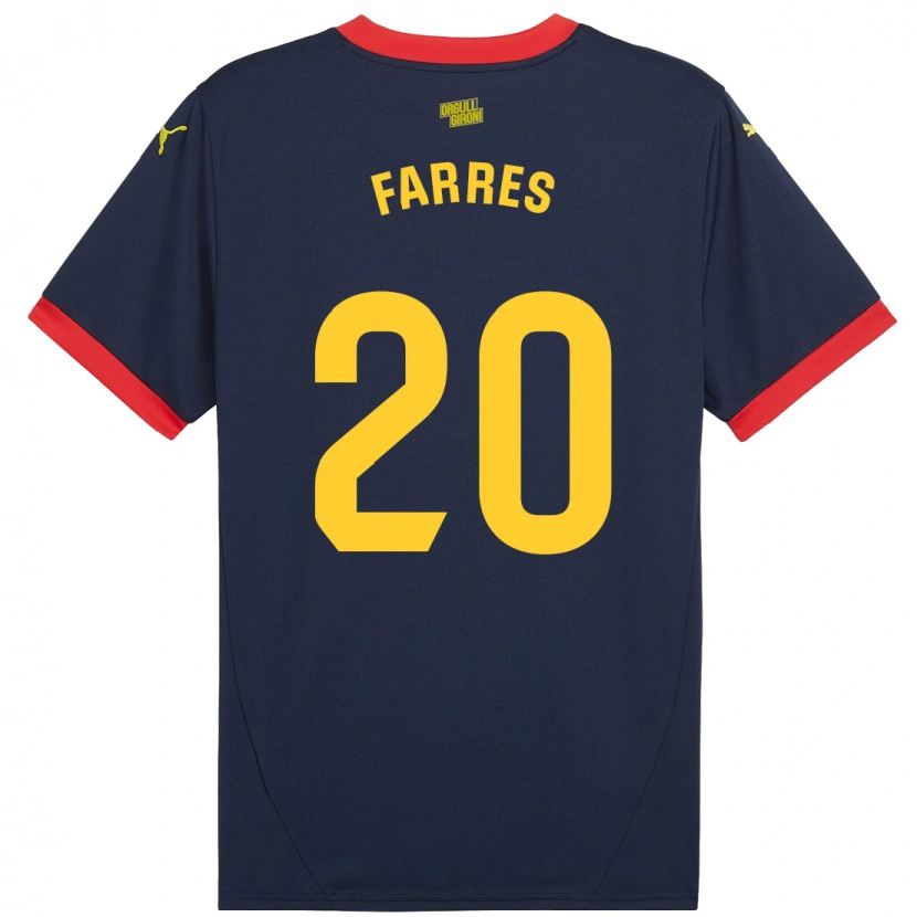Danxen Dame Biel Farrés #20 Marine Rød Bortetrøye Drakt Trøye 2024/25 Skjorter T-Skjorte