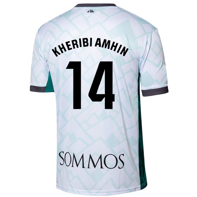 Danxen Dame Nabil Kheribi Amhin #14 Hvit Grønn Bortetrøye Drakt Trøye 2024/25 Skjorter T-Skjorte