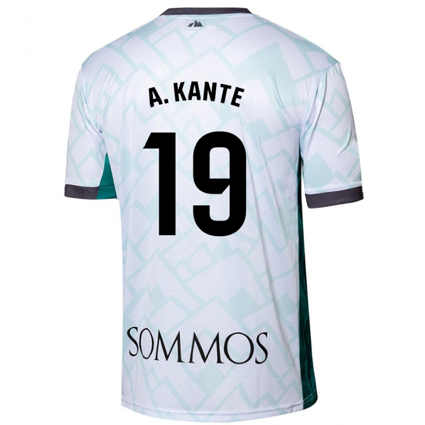 Danxen Dame Abou Kanté #19 Hvit Grønn Bortetrøye Drakt Trøye 2024/25 Skjorter T-Skjorte