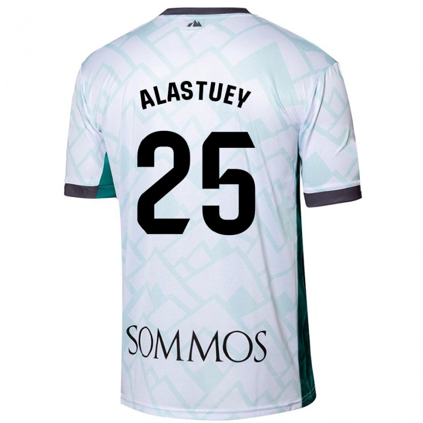 Danxen Dame Martina Alastuey #25 Hvit Grønn Bortetrøye Drakt Trøye 2024/25 Skjorter T-Skjorte