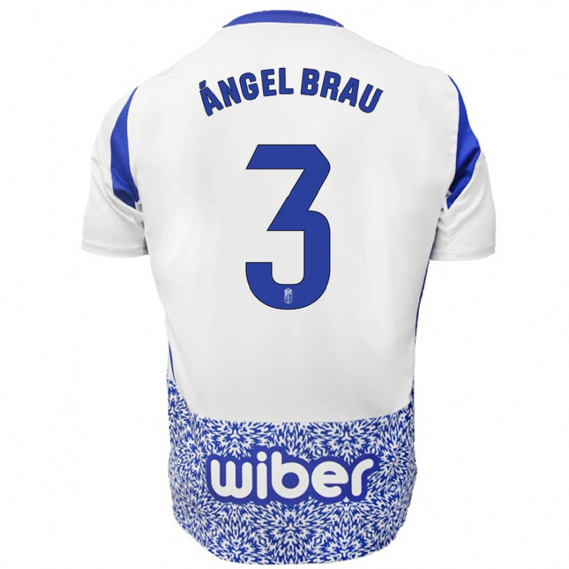 Danxen Dame Miguel Ángel Brau #3 Hvit Blå Bortetrøye Drakt Trøye 2024/25 Skjorter T-Skjorte