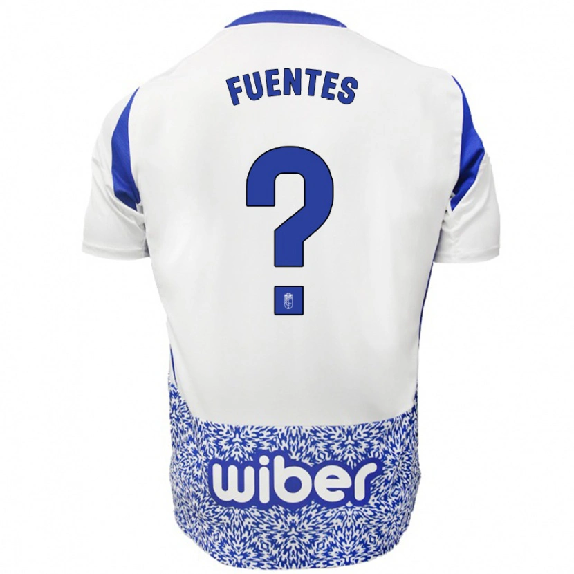 Danxen Dame Alejandro Fuentes #0 Hvit Blå Bortetrøye Drakt Trøye 2024/25 Skjorter T-Skjorte