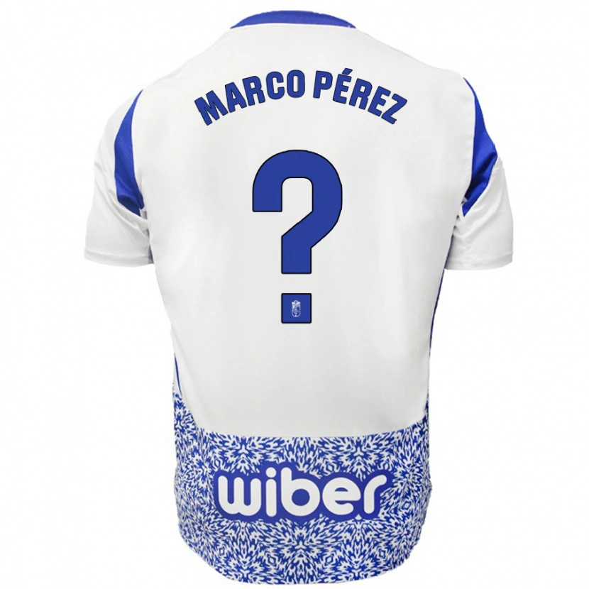Danxen Dame Marco Pérez #0 Hvit Blå Bortetrøye Drakt Trøye 2024/25 Skjorter T-Skjorte