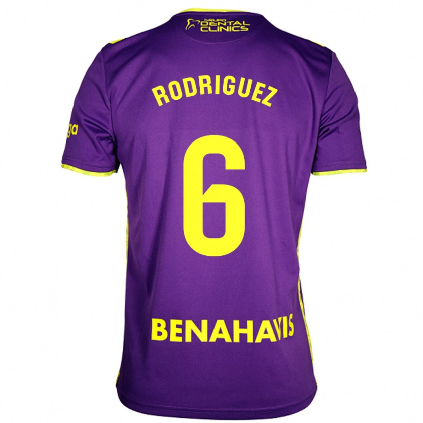 Danxen Dame Rafa Rodríguez #6 Lilla Gul Bortetrøye Drakt Trøye 2024/25 Skjorter T-Skjorte