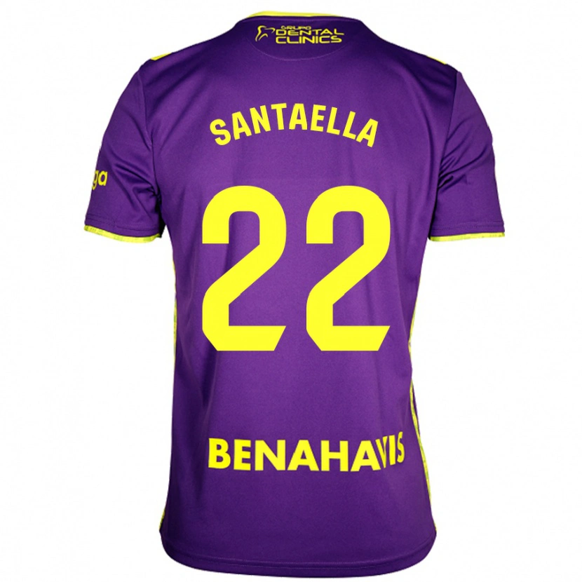 Danxen Dame Miguel Ángel Santaella #22 Lilla Gul Bortetrøye Drakt Trøye 2024/25 Skjorter T-Skjorte