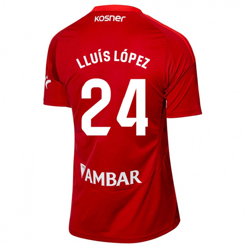 Danxen Dame Lluís López #24 Hvit Blå Bortetrøye Drakt Trøye 2024/25 Skjorter T-Skjorte