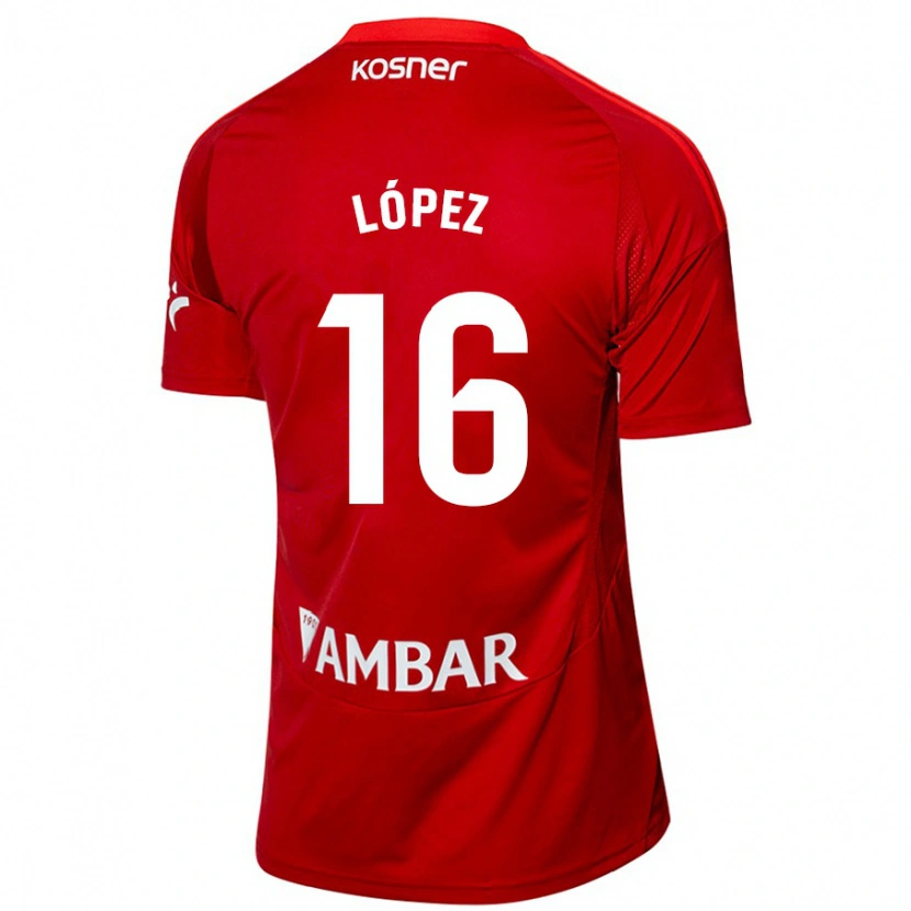 Danxen Dame Juan López #16 Hvit Blå Bortetrøye Drakt Trøye 2024/25 Skjorter T-Skjorte