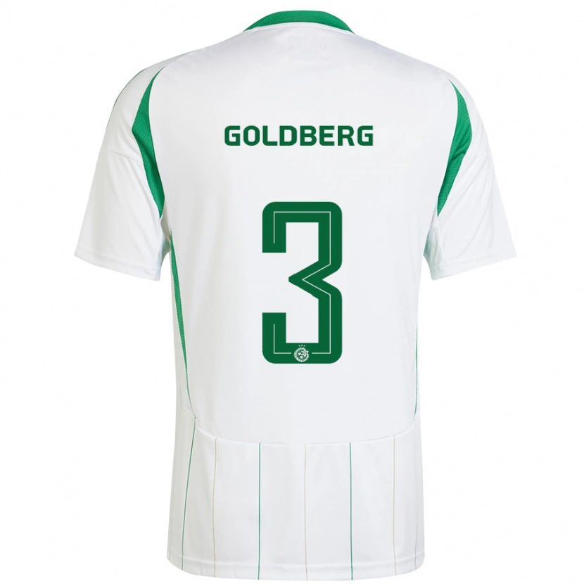 Danxen Dame Shon Goldberg #3 Hvit Grønn Bortetrøye Drakt Trøye 2024/25 Skjorter T-Skjorte