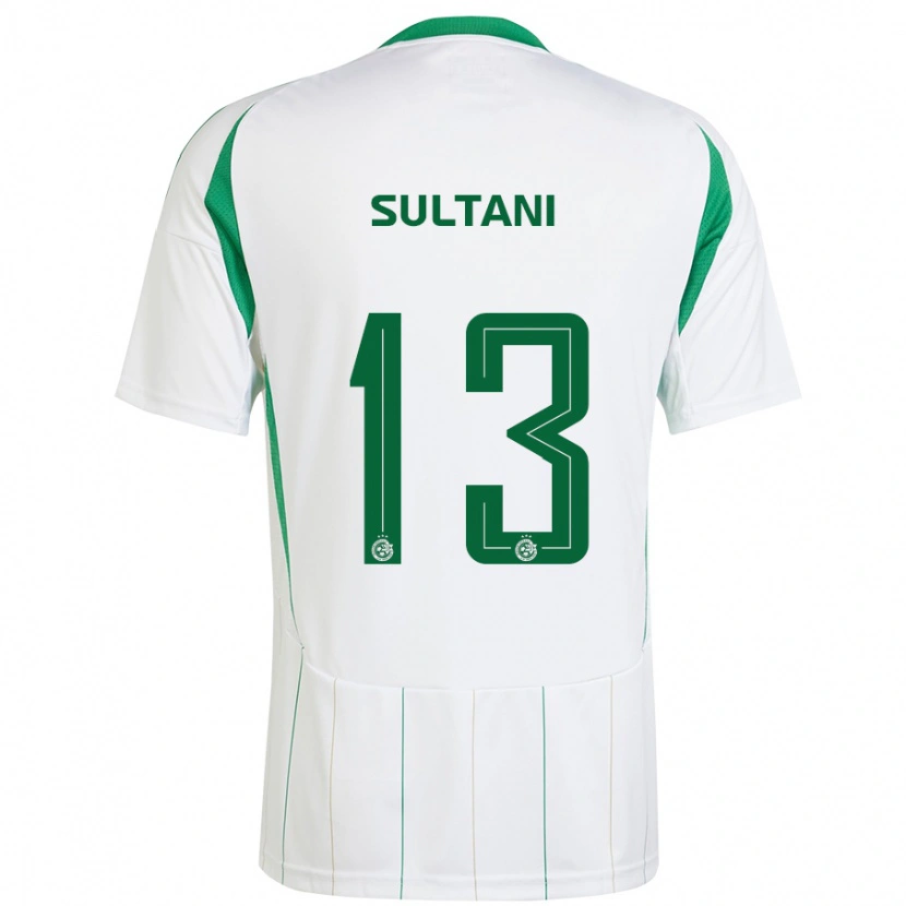 Danxen Dame Tomás Sultani #13 Hvit Grønn Bortetrøye Drakt Trøye 2024/25 Skjorter T-Skjorte