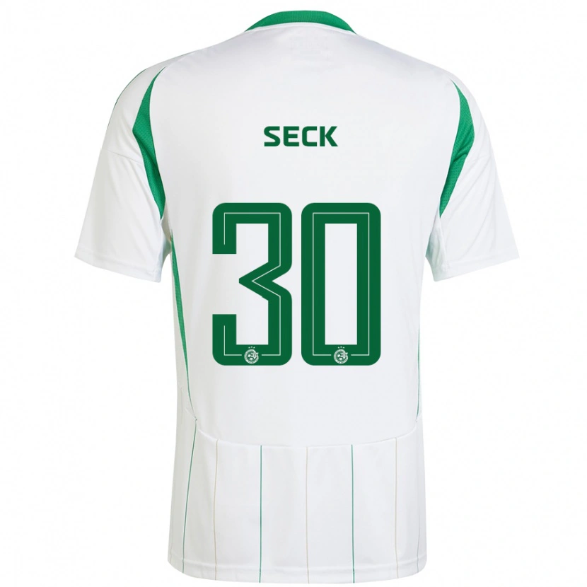 Danxen Dame Abdoulaye Seck #30 Hvit Grønn Bortetrøye Drakt Trøye 2024/25 Skjorter T-Skjorte