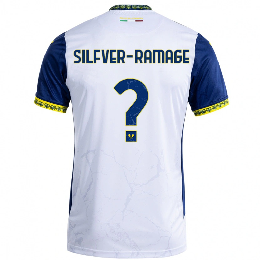 Danxen Dame William Silfver-Ramage #0 Hvit Blå Bortetrøye Drakt Trøye 2024/25 Skjorter T-Skjorte