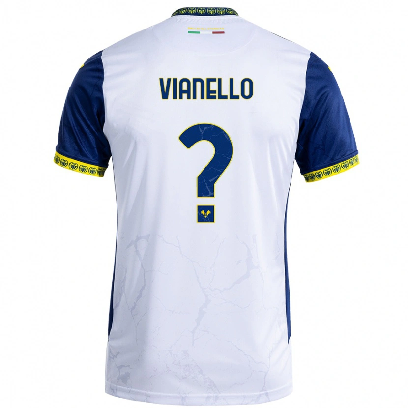 Danxen Dame Diego Vianello #0 Hvit Blå Bortetrøye Drakt Trøye 2024/25 Skjorter T-Skjorte