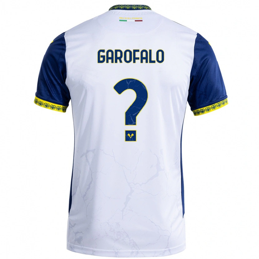 Danxen Dame Lorenzo Garofalo #0 Hvit Blå Bortetrøye Drakt Trøye 2024/25 Skjorter T-Skjorte