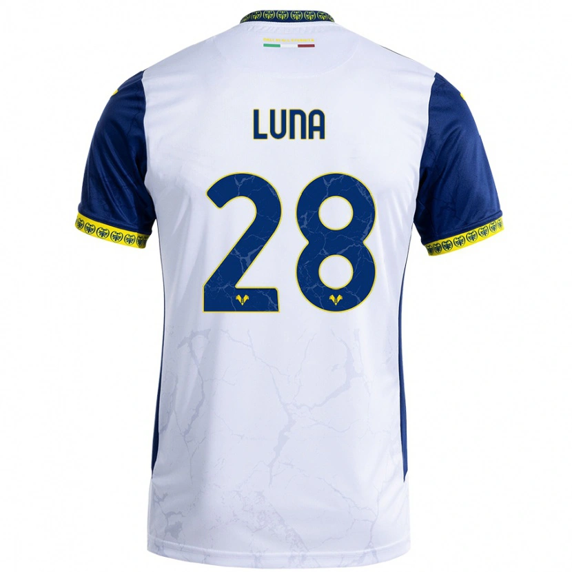 Danxen Dame Agustín Luna #28 Hvit Blå Bortetrøye Drakt Trøye 2024/25 Skjorter T-Skjorte