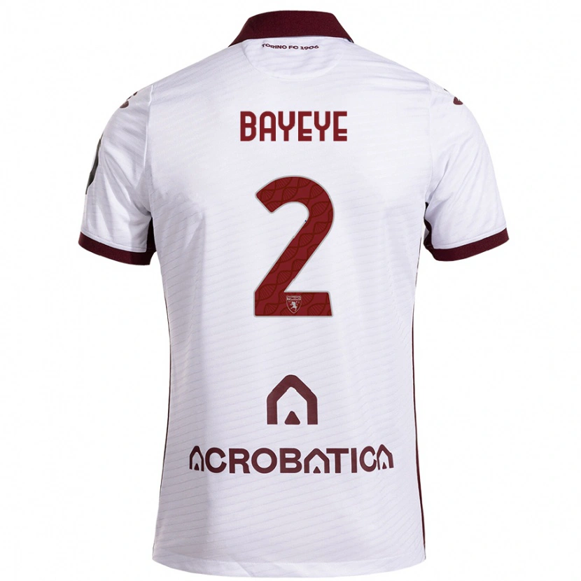 Danxen Dame Brian Bayeye #2 Hvit Rødbrun Bortetrøye Drakt Trøye 2024/25 Skjorter T-Skjorte
